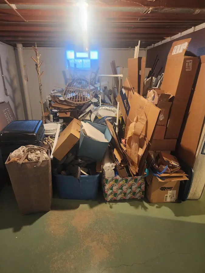 Roll-off dumpster container at job site for 40 Yard Dumpster Rental in Alloway